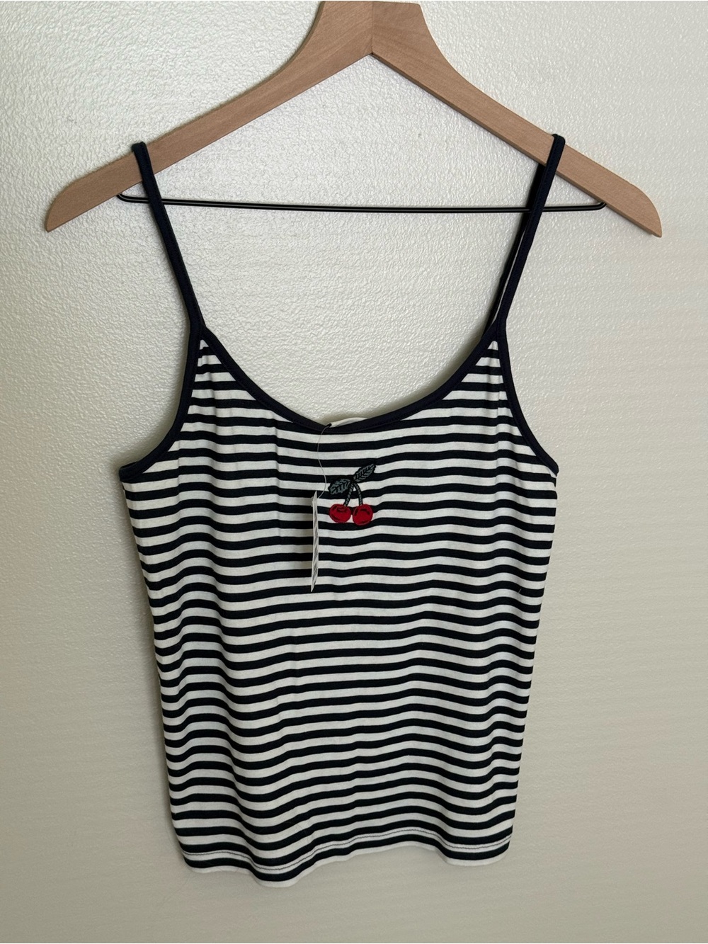 URBAN OUTFITTERS Cherry On Top Embroidered Graphic Striped Cami - Picture 7 of 12